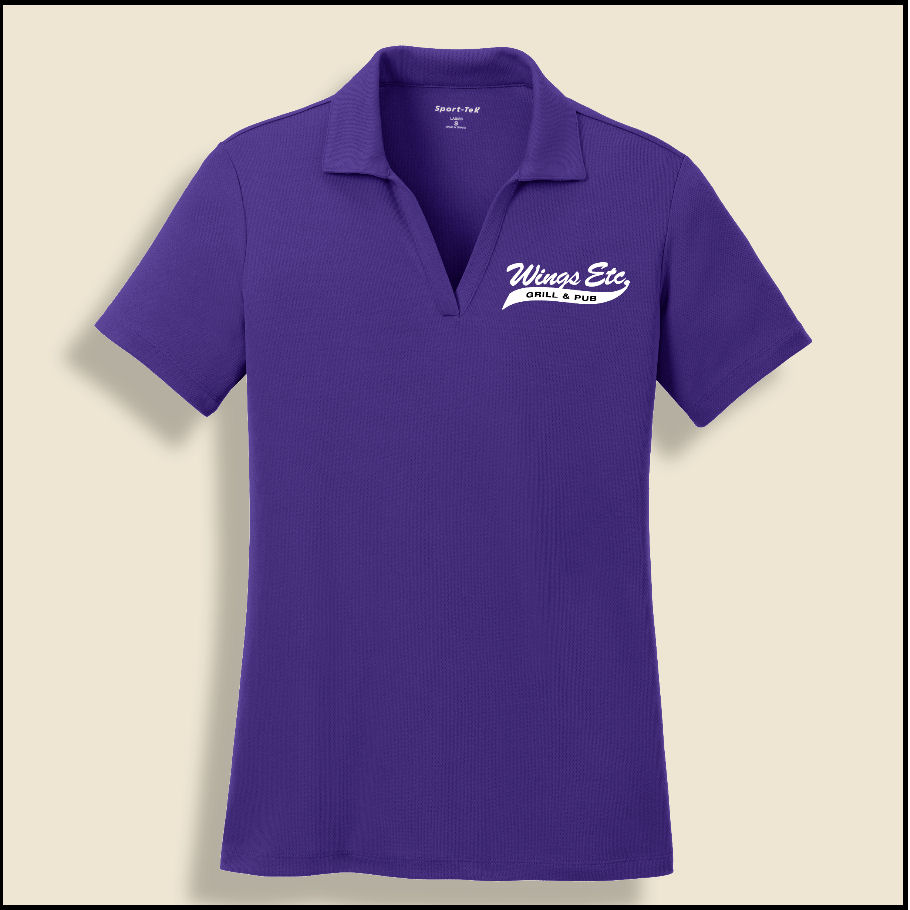 Purple Ladies Wings Etc. 100% Poly/Mesh Sport Shirt